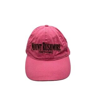Mount Rushmore National Memorial Hat Cap Pink Embroidered Souvenir Strapback